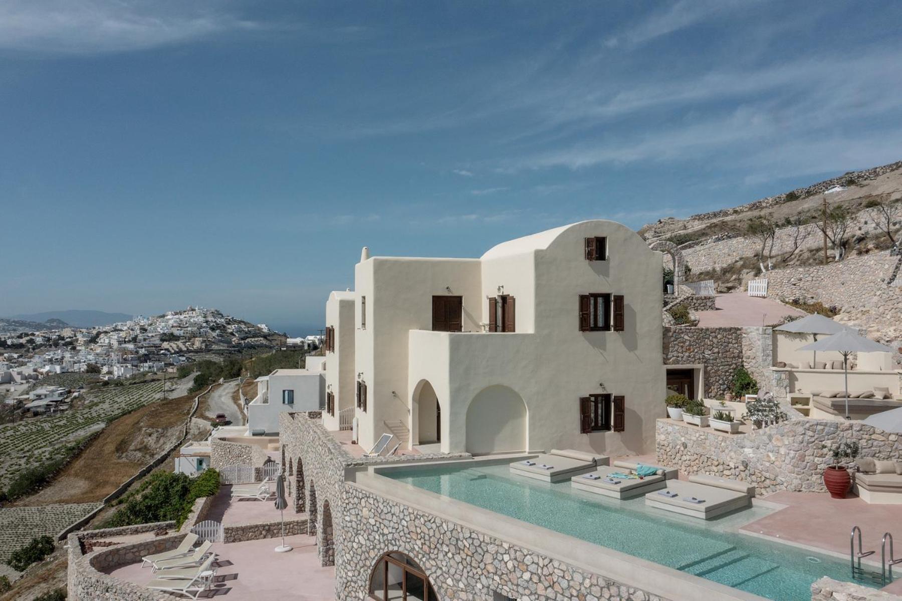 Zatrikion Santorini Villas Pyrgos Kallistis Bagian luar foto